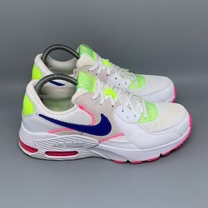 Nike Air Max Excee White Pink Neon Running Shoes DD2955-100 Women’s Sz 9.5